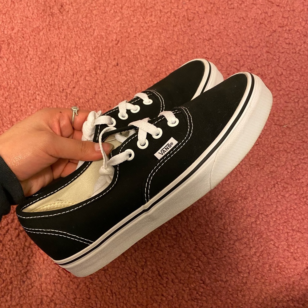 Black & white authentic vans